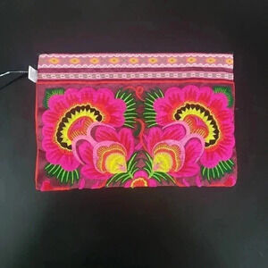Sam Well Embroidered Wristlet